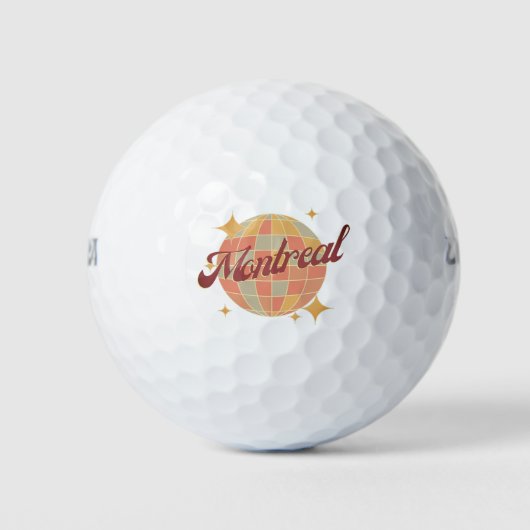 Montreal City Canada Retro Golf Resort Golfball (Vorderseite)