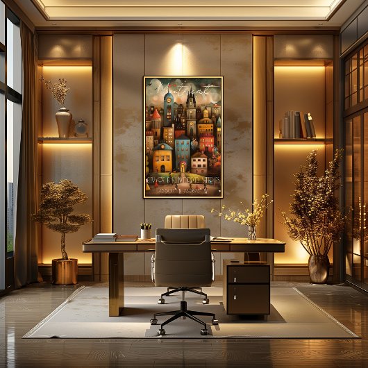 Montreal: City of a Hundred Steeples,Whimsical Art Poster