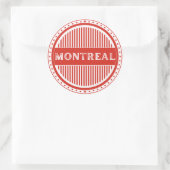 Montreal City Pride Emblem – Canadian Identity Runder Aufkleber (Tasche)