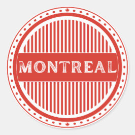 Montreal City Pride Emblem – Kanadische Identität Runder Aufkleber