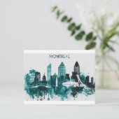 Montreal City Skyline Postkarte (Stehend Vorderseite)