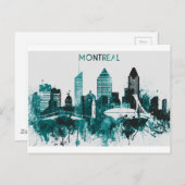 Montreal City Skyline Postkarte (Vorne/Hinten)