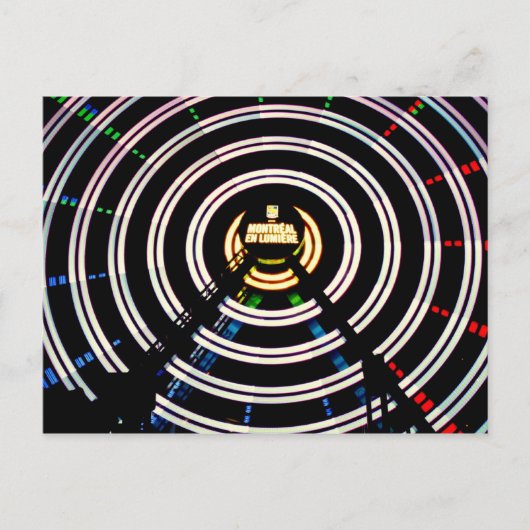 Montreal en Lumiere Ferris Wheel Postkarte (Vorderseite)
