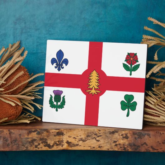 Montreal Flag Plaque Fotoplatte (Seite)