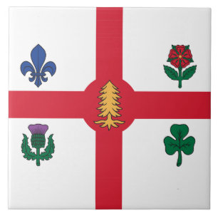 Montreal-Flagge auf Fliese