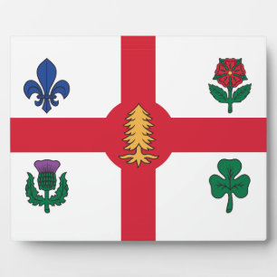 Montreal-Flaggenplakette Fotoplatte