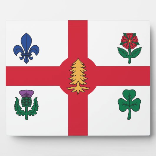 Montreal-Flaggenplakette Fotoplatte (Vorderseite)