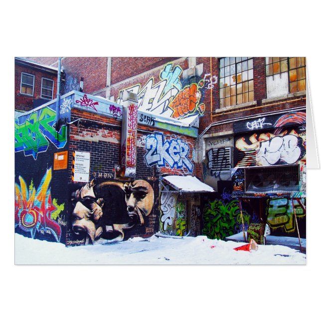 MONTREAL-GRAFFITI-KARTE #1 (Vorderseite (Horizontal))