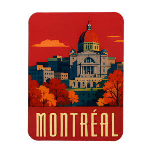 ️ MONTRÉAL — Historische Architektur im Retro-Herb Magnet