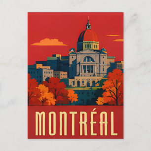 ️ MONTRÉAL — Historische Architektur im Retro-Herb Postkarte