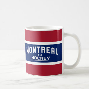 Montreal ist Hockey, Rot, Weiß und blaue Tasse