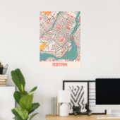 Montreal - Kanada Chalk City Map Poster (Heimbüro)