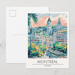 Montreal Kanada Kunst Illustration Reise Postkarte