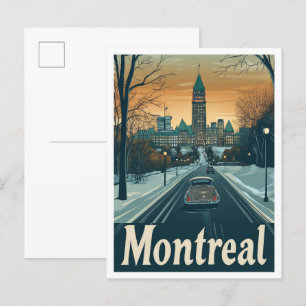Montreal Kanada Kunst Vintage Reiseillustration Postkarte