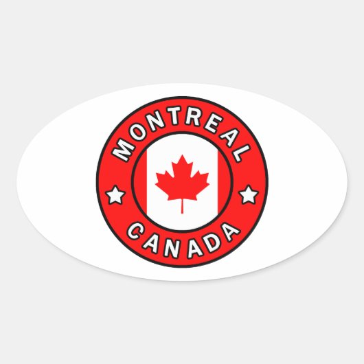 Montreal Kanada Ovaler Aufkleber (Vorderseite)