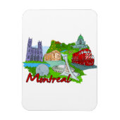 Montreal - Kanada.png Magnet (Vertikal)
