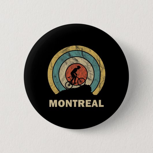 Montreal Kanada Retro-Radsport Mtb Button (Vorderseite)