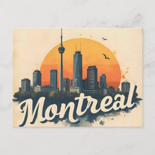 Montreal Kanada Retro Vintage Skyline  Postkarte