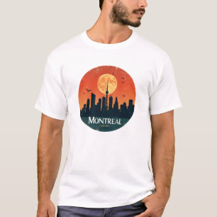 Montreal Kanada Retro Vintage Skyline T-Shirt