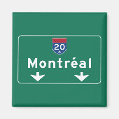 Montreal, Kanada Road Sign Magnet (Vorne)
