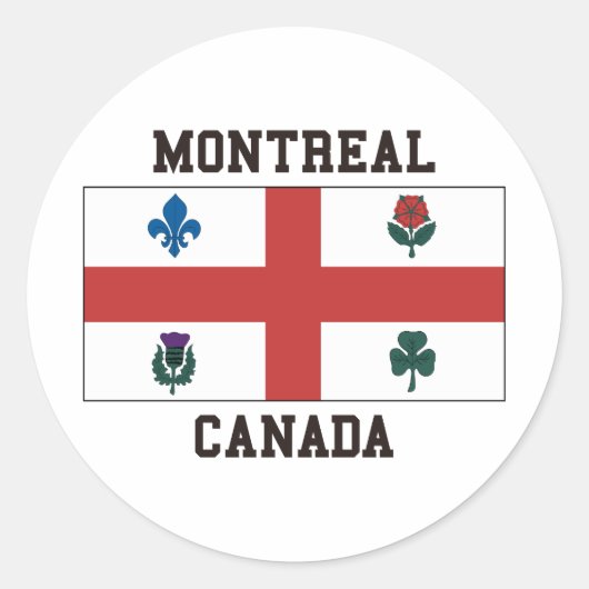 Montreal Kanada Runder Aufkleber (Vorderseite)