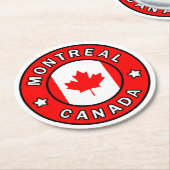 Montreal Kanada Runder Pappuntersetzer (Angewinkelt)