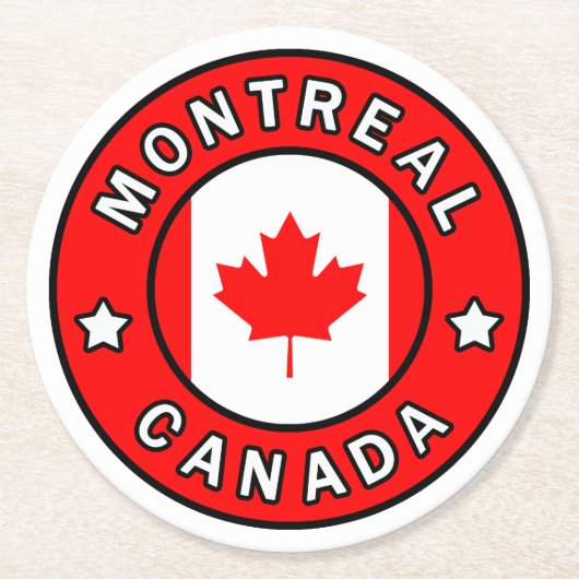 Montreal Kanada Runder Pappuntersetzer (Vorderseite)