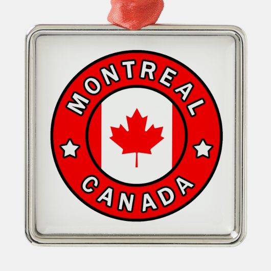Montreal Kanada Silbernes Ornament (Vorne)