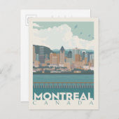 Montreal, Kanada | Skyline Postkarte (Vorne/Hinten)