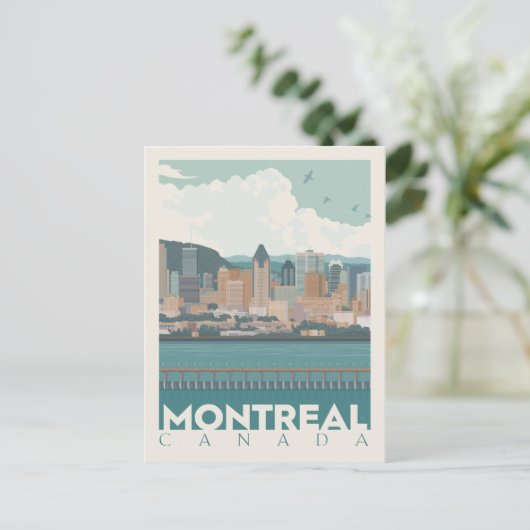 Montreal, Kanada | Skyline Postkarte (Stehend Vorderseite)