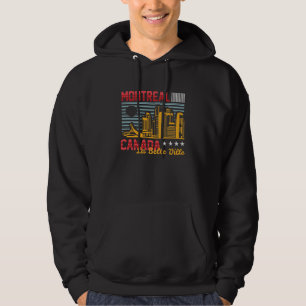 Montreal Kanada Skyline Retro Reise Grafikdesign Hoodie