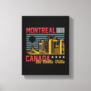 Montreal Kanada Skyline Retro Reise Grafikdesign Leinwanddruck