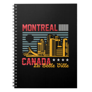 Montreal Kanada Skyline Retro Reise Grafikdesign Notizblock