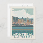 Montreal, Kanada | Skyline | Save The Date Einladungspostkarte (Vorne/Hinten)