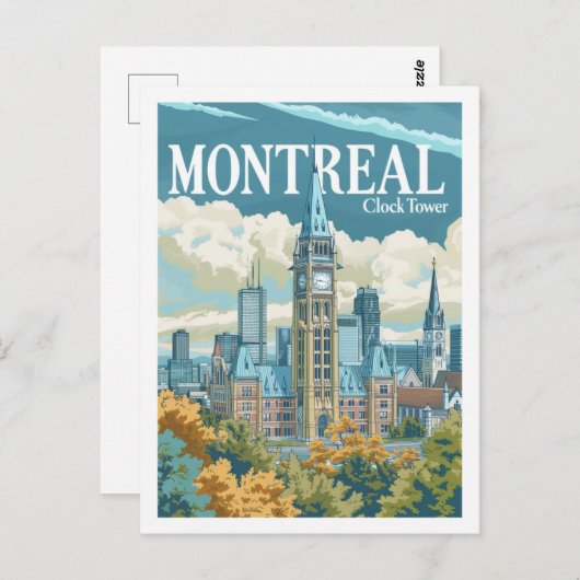 Montreal Kanada Vintag Berühmter Reiseort Postkarte (Vorne/Hinten)