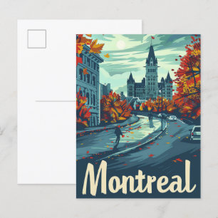 Montreal Kanada Vintage Retro Reiseillustration Postkarte