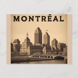 Montreal Kanada Vintage-Silhouette Postkarte