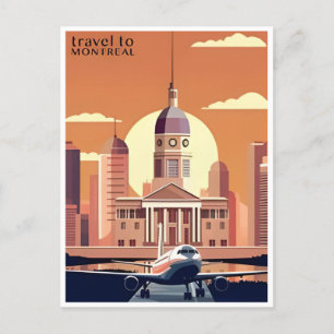 Montreal Kanada Vintage-Tourismus-Illustration Sta Postkarte