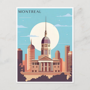Montreal Kanada Vintage-Tourismus-Illustration Sta Postkarte