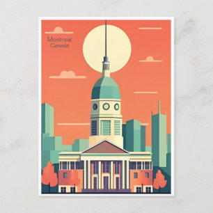Montreal Kanada Vintage-Tourismus-Illustration Sta Postkarte