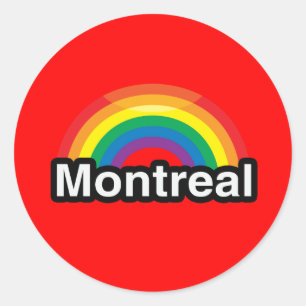 MONTREAL LGBT PRIDE RAINBOW RUNDER AUFKLEBER