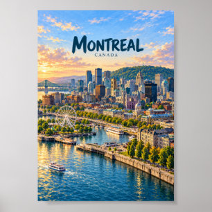 Montreal Malerische Reise Kunst Poster