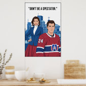 Montreal Metros Hockey Player Motivation Art Poster (Küche)
