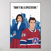 Montreal Metros Hockey Player Motivation Art Poster (Vorne)