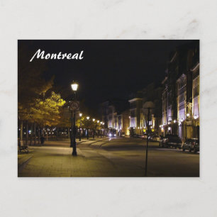 Montreal nach Nacht Postkarte