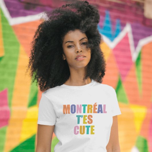 Montreal niedliche Typografie modern farbenfroh T-Shirt