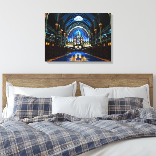 Montreal Notre Dame Kathedrale Canvas Print Leinwanddruck (Insitu (Schlafzimmer))