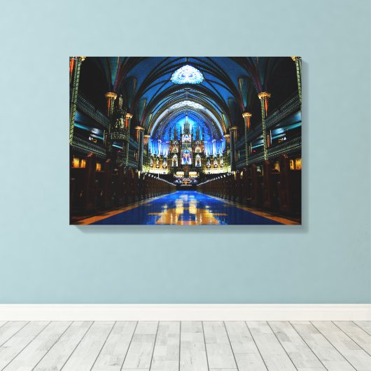 Montreal Notre Dame Kathedrale Canvas Print Leinwanddruck (Insitu (Holzboden))