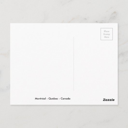 Montréal Postkarte (Rückseite)