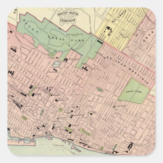 Montreal Quadratischer Aufkleber (Vorderseite)